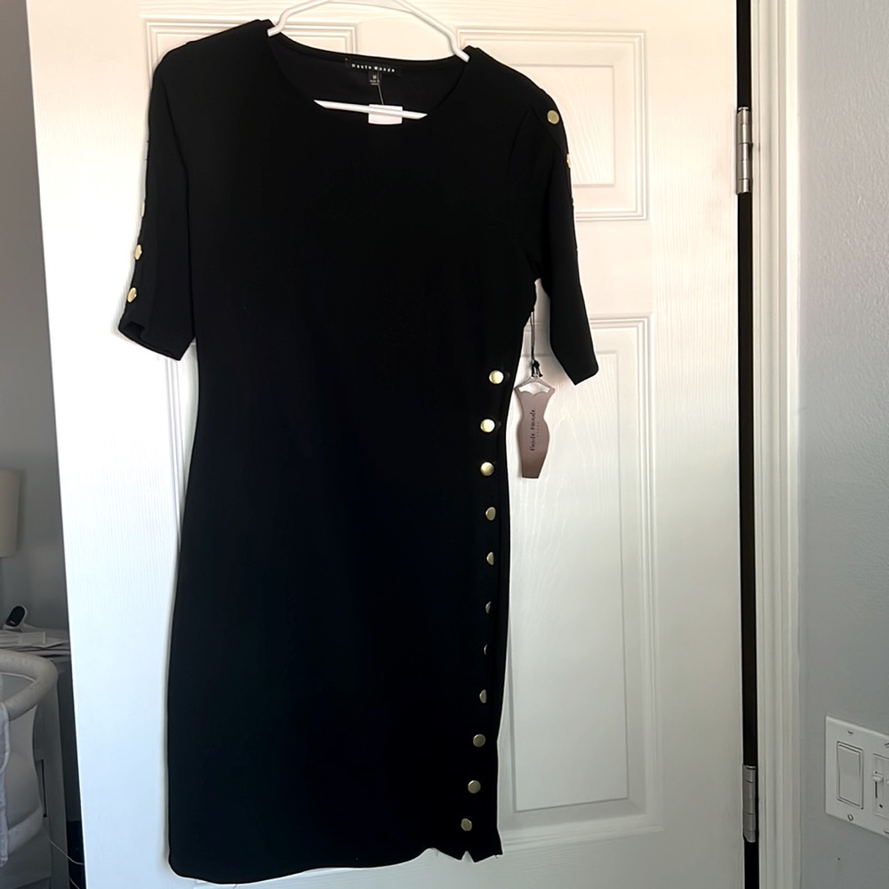 Black body-con dress